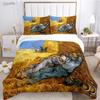 Van Gogh Art Cute Kawaii Пододеяльник Одеяло Постельное белье Мягкий пододеяльник и наволочки для подростков Односпальная/Двуспальная/Queen/King