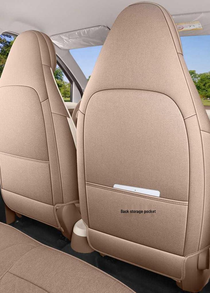Чехлы на сиденья Wuling Bingo Pro: Ткань из льна с полным покрытием, универсальные автомобильные чехлы для всех сезонов (Модель 2026 года)