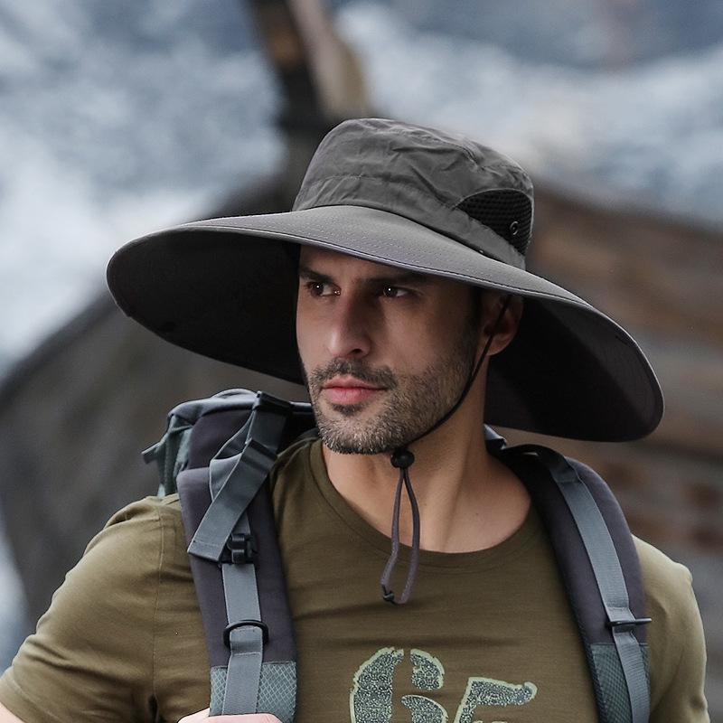 Летние шляпы от солнца UPF50 + для женщин и мужчин, большая шляпа-ведро с широкими полями, уличная мужская дышащая сетчатая шляпа для походов и рыбалки, повседневная пляжная кепка