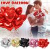 10PCS Heart-shaped Foil Balloons Rose Gold Red Pink Cream Love Heart Balloon Anniversary Birthday Party Wedding Decorations