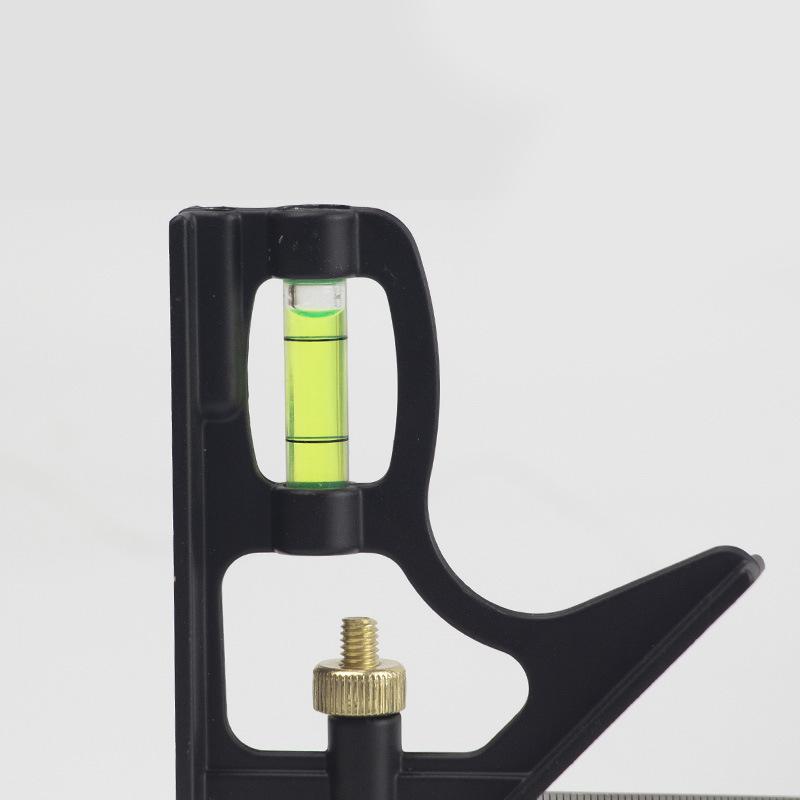 12-дюймовая регулируемая комбинированная угловая линейка 45/90 градусов с пузырьковым уровнем