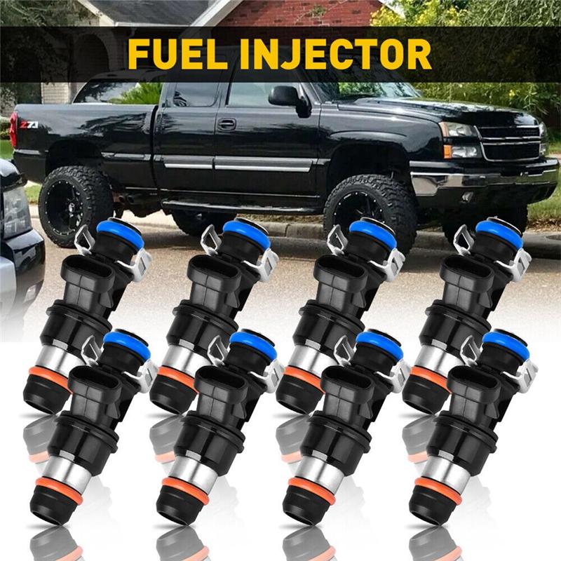 HOT-8Pcs Fuel Injectors Parts For 99-07 Chevy Silverado GMC SIERRA YUKON 4.8 5.3 6.0 25317628 25323974,8Pcs Fuel Injectors Parts