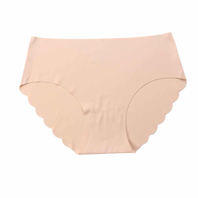 Womens Seamless Panties Soft Underwear Scalloped Trim Panties Bikini Panty for Ladies Breathable Hipster Stretch Panty Underpants