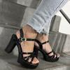 Новые летние модные женские сандалии на платформе, римские туфли на толстой подошве и очень высоком каблуке