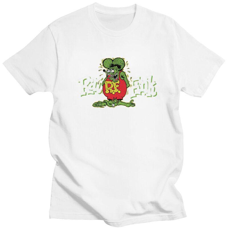 Мужские футболки на заказ с рисунками из аниме и мультфильмов, Rat Fink. Хлопковые футболки с коротким рукавом, повседневные.