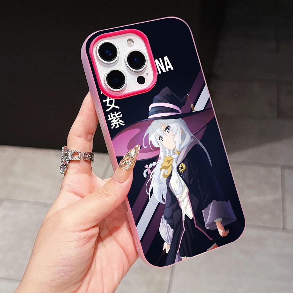 Wandering Witch Elaina Jelly Double layer Rose Red Mobile Phone Case for iPhone 17 16 15 14 13 12 11 Air Pro Max Plus Protective