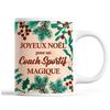 Mug - Sports Coach - Christmas - Beige - 325 Ml - Dishwasher and Microwave Safe