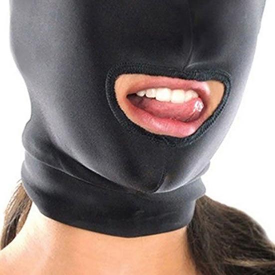 Сексуальные игрушки Фетиш с открытым ртом, капюшоном, крышкой, черными играми для взрослых, продуктом для здоровья
