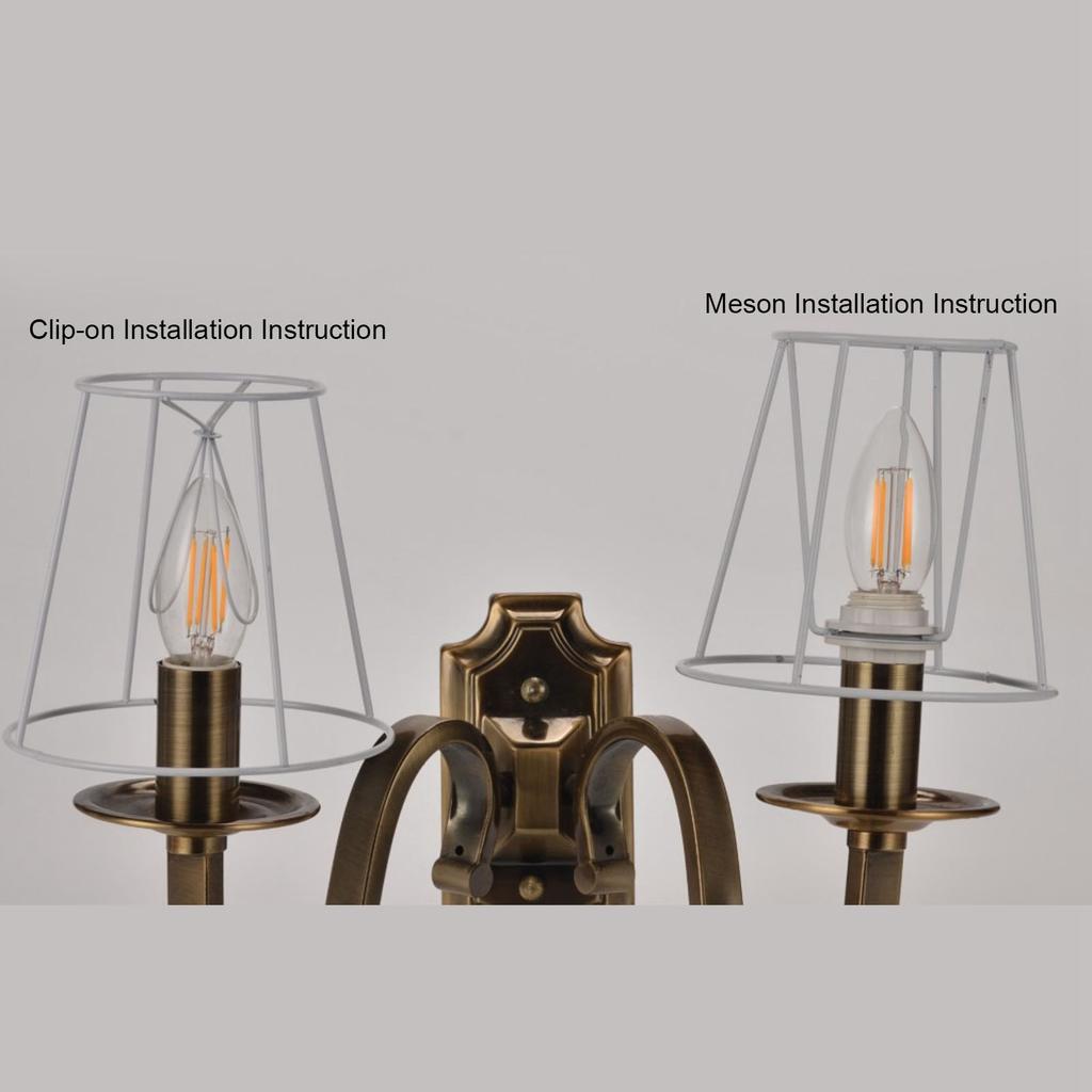 3pcs E14 Fabric Lamp Shade Modern Clip‑On Lampshade for Home Wall Candle Lamps Chandelier Red Candle Lamp Shade E14 Lamp Shade