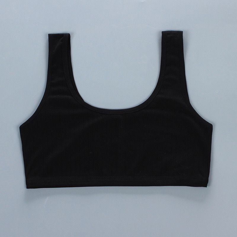 Детский хлопковый спортивный тренировочный бюстгальтер, нижнее белье, тренировочный бюстгальтер для девочек, укороченный топ, 8-14 лет