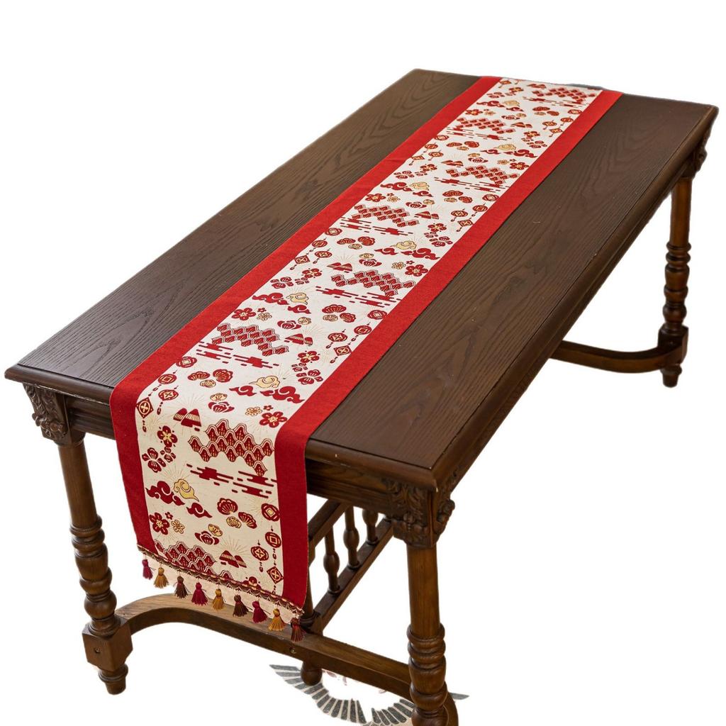 Cotton And Linen Tablecloth Rectangular Round Table Small Fresh Foreign Trade Coffee Table Cover Symmetrical Striped Tablecloth