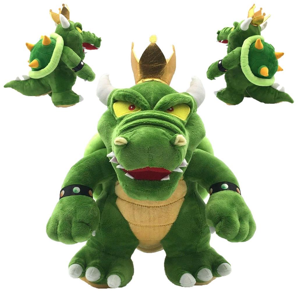 Adorable Super Mario King Koopa Bowser Plush Toy Soft Stuffed Green Animal Doll 12 Inch