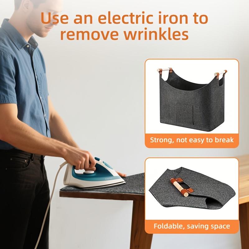 1 шт. Очень большая складная корзина из войлока для дров, Сверхпрочная с усиленными ручками - Многофункциональное хранение - Темно-серый