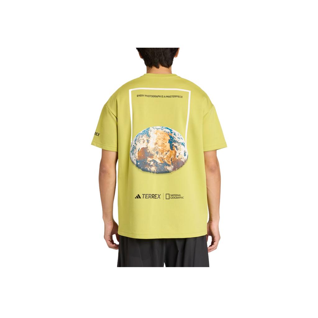 Adidas X National Geographic AEROREADY Tee With Back Print Comfortable Fashion Casual Short Sleeve T-Shirt Unisex Tops KC2351