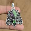 Natural Ruby Zoisite Gemstone Pendant 925 Sterling Silver Indian Jewelry