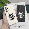 Нацарапанный чехол-кошка для Samsung Galaxy A73 A53 A33 A23 A13 A03 A72 A52 A52S A32 A22 A12 A02 A02S A71 A51 A31 A21S 4G 5G