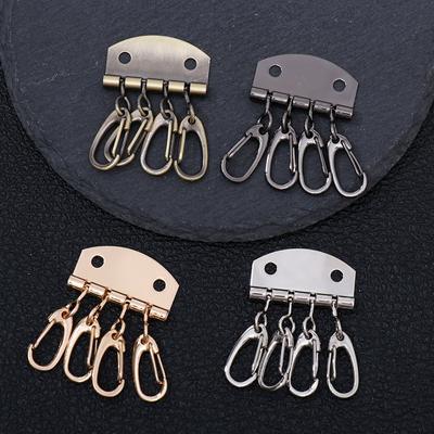 4 шт. 4 цвета Брелок DIY Швейная Ряд Заклепка Крючок Металл Кожаное Ремесло Пряжки для Кожаной Сумки Ключ Пэчворк Держатели