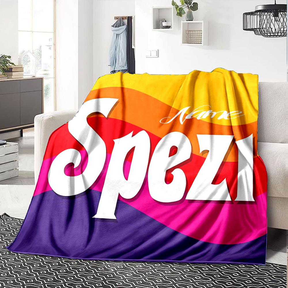Customiz Name Personality Spezi logo Blanket Soft &Warm Sofa Office Bed Travel Lunch Break Blanket, Gift Suitable All Seasons