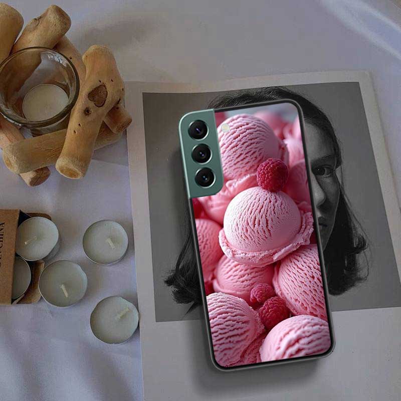 Colorful Ice Cream and Popsicles Phone Case For Samsung Galaxy S22 S25 Ultra S21 S10 Plus S26 Edge S20 S23 S24 FE Cover Sili