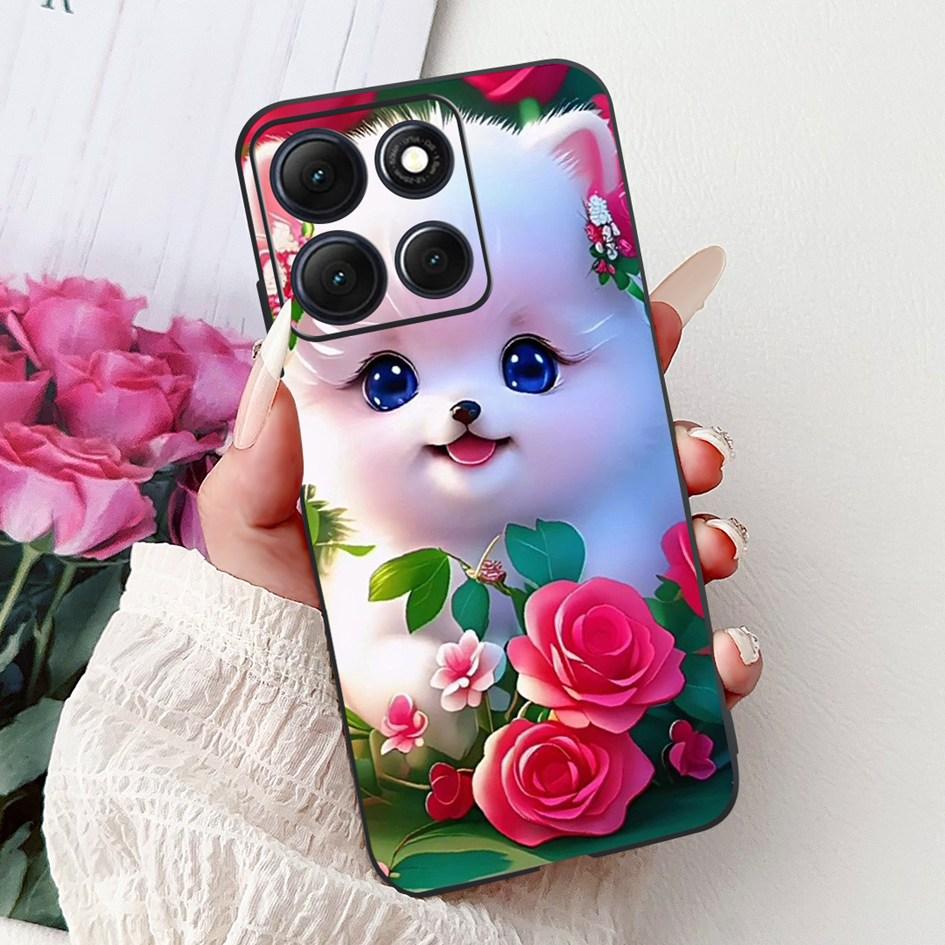 Для Motorola Moto G86 Power 5G Чехол Новый Модный Цветок Бамбук Кошка Мультфильм Мягкий Силикон Задняя Крышка Для Moto G86 Power 2025 Coque