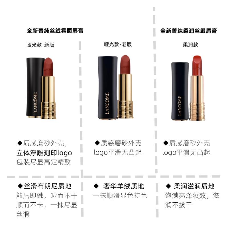 LANCÔME Помада Новая Jingchun помада с тонким черным золотым тюбиком, бархатно-матовая, матовая, легко наносится, пигменты природного происхождения #202 Без подарочной упаковки