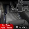 Для Tesla Model Y Juniper 2026 2026 ТПЭ Коврики в салон Водонепроницаемые Передние Задние Коврик в багажник Нескользящие Подставки для ног Коврики на спинки Сидений Аксессуары