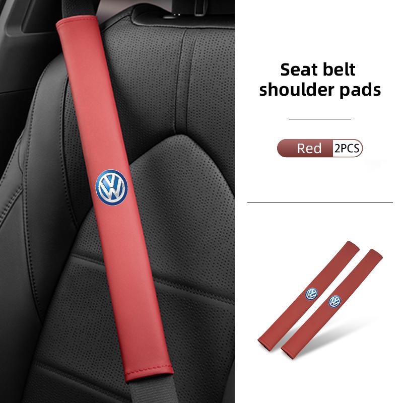 For Volkswagen VW Leather Car Safety Belt Shoulder Cushion Extended Length Anti-Wear Golf 4 5 6 7 Polo Jetta Sagitar Magotan zj8