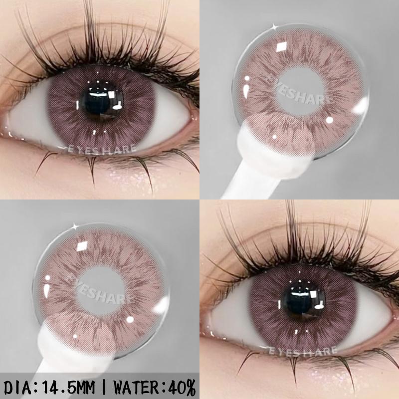 1 пара новых цветных контактных линз для глаз, фиолетовые линзы, серые линзы для зрачков, карие линзы для глаз, годовые косметические синие контактные линзы для глаз