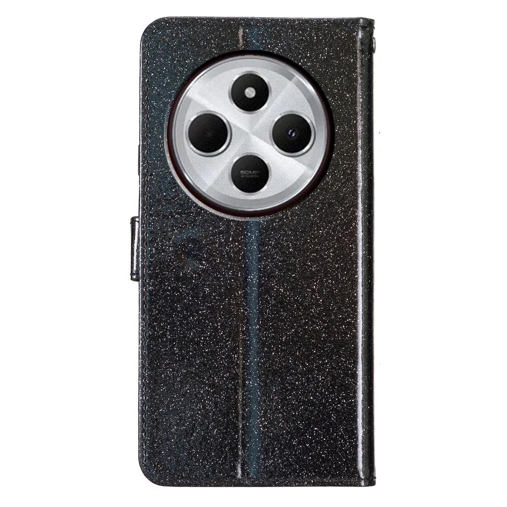For Xiaomi Redmi A4 5G Wallet Case Glitter Anti-Scratch Leather Phone Cover Stand