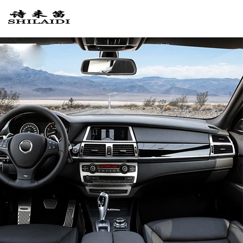 Стайлинга автомобилей, внутренние кнопки, панель, рамка, декоративные накладки, наклейки для BMW x5 x6 e70 e71, нержавеющая сталь, авто