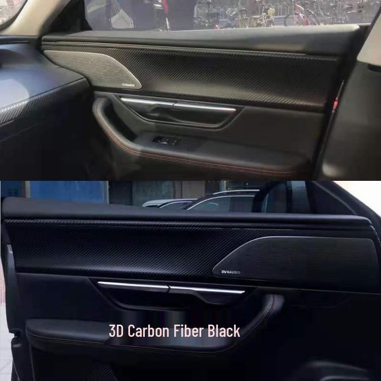 Xpeng P7 Carbon Fiber Interior Stickers: Anti-Kick Pad, Gear Console Decoration, Anti-Scratch Film.