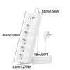 EU AC Plug 1.8M Extension Cord European Standard Independent Switch Multitap Power Strip Network Filter With USB C Ports Charging
