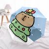 1PC Christmas Capybara Folding Umbrella with 8 Frames, Automatic Open, Durable Frame, Quality Craftsmanship yy250912087