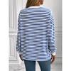 Striped T-Shirts Women’s Loose Long Sleeve Pullover Round Neck T-shirt Top