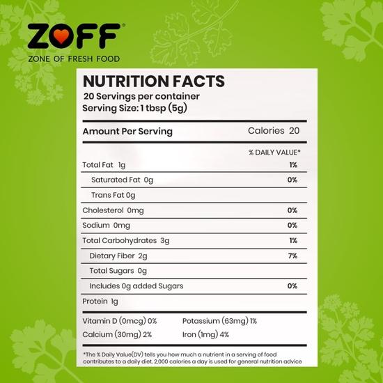 Порошок кориандра Zoff | Качественный порошок Dhaniya из свежих семян кориандра, собранных на ферме | Упаковка из 4 шт. | Вес нетто - 2 кг