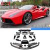 Совместимый карбоновый боди-кит в стиле Ferrari 488 CS: Передние и задние губы, боковые юбки и воздухозаборники