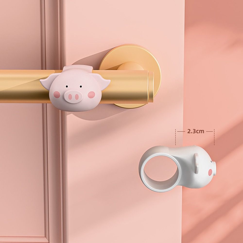 3Pcs Cartoon Wall Protector Silicone Doorknob Bumper Pad for Bedroom