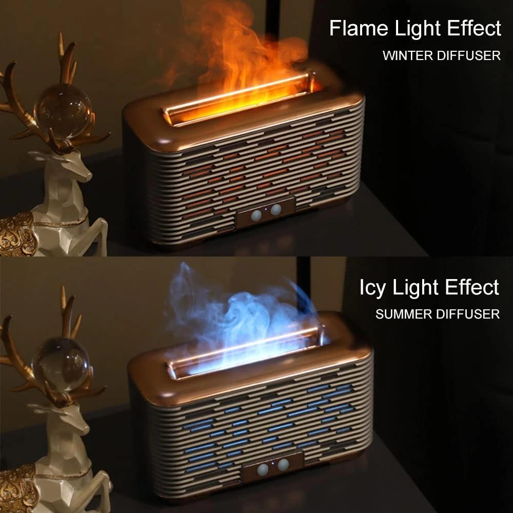 Depulat Flame Air Oil Diffuser Ультра-бесшумный увлажнитель прохладного тумана Безводный автоматический защитный диффузор аромата для домашнего офиса