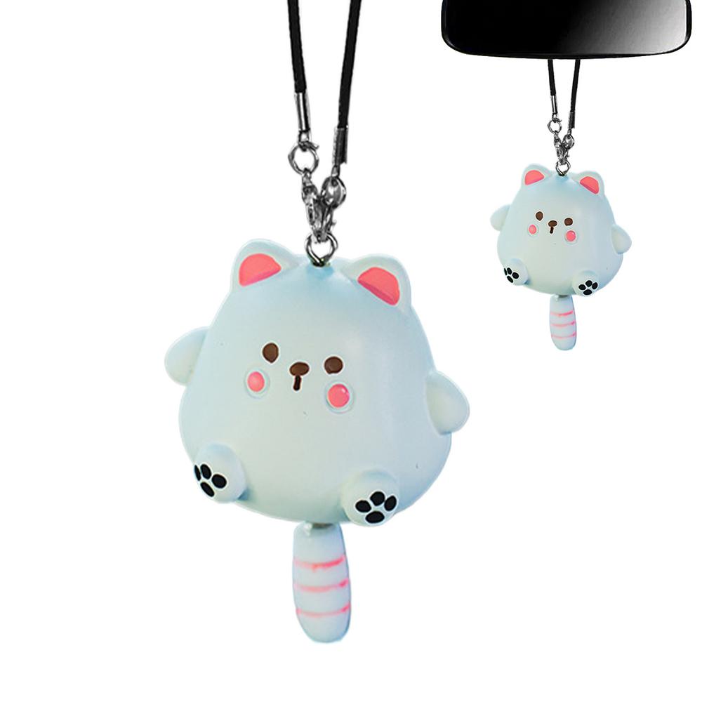 Кошачий брелок для автомобиля Милый котенок Подвеска на зеркало заднего вида автомобиля Украшение Подвеска на зеркало заднего вида автомобиля Подвесные аксессуары из смолы с котенком