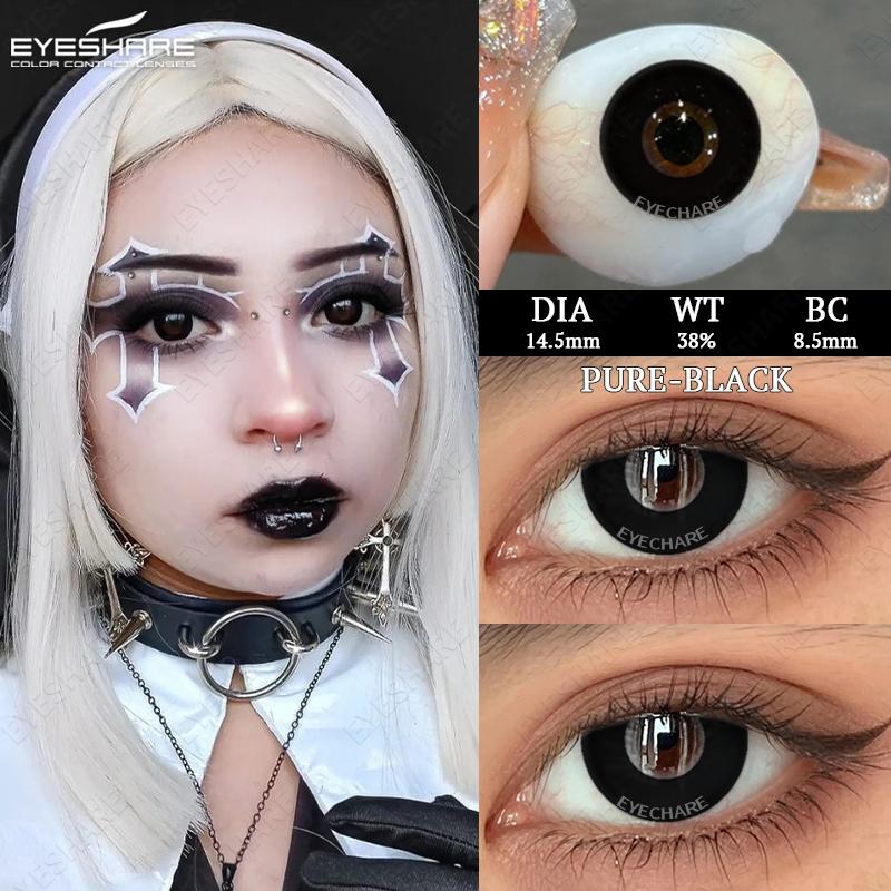 Eyeshare 1 пара контактных линз на Хэллоуин 14,5 мм «Слепой глаз» аниме годовые натуральные цветные контактные линзы
