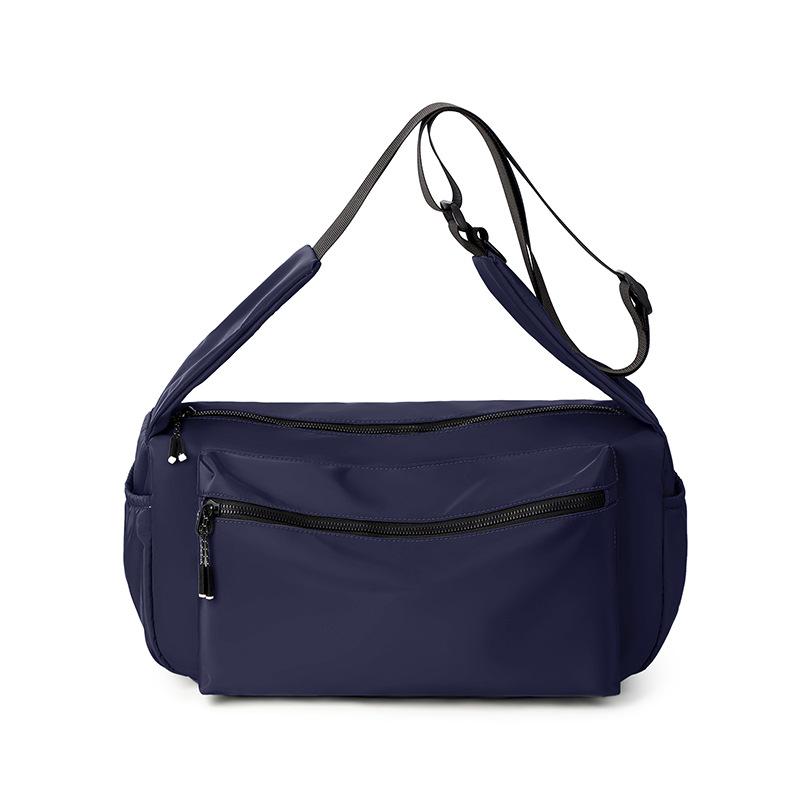 Women's Large Capacity Shoulder Bag Men's Sports Crossbody Bag Light Solid Color Mountaineering Dumpling Bag