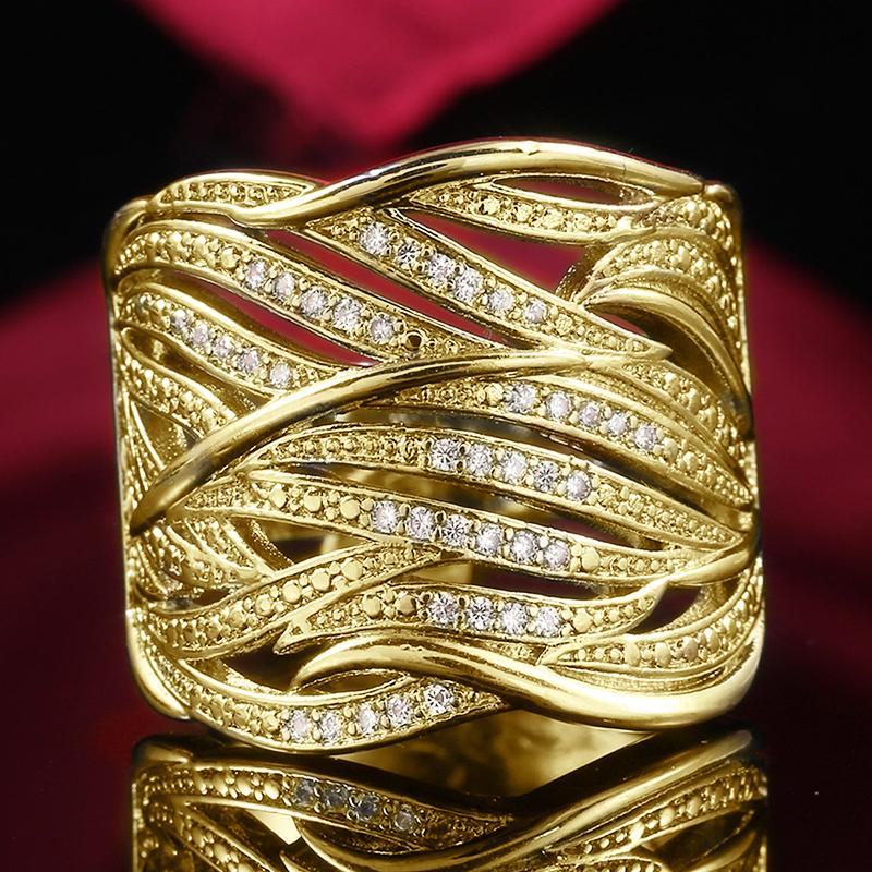 Huitan Unique Shape Women Ring Bridal Wedding Ceremony Rings High Quality Special-interest Versatile Accessories Trendy Rings