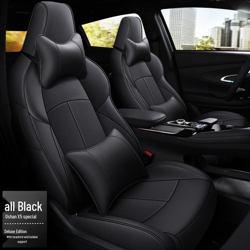 Oshan X5 Универсальная кожаная подушка на сиденье «Четыре сезона» - Полный охват для пяти сидений