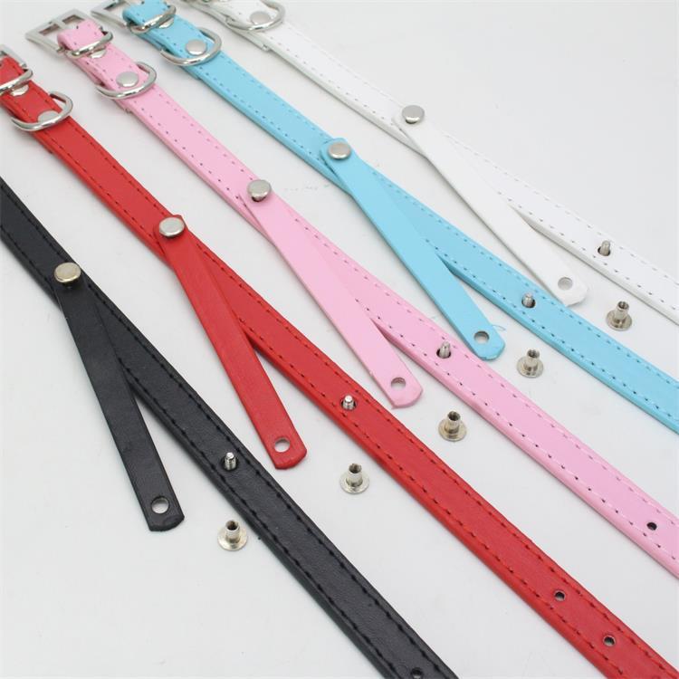 Crocodile Pet Collars Cat Dog Necklace with 10mm Belt Name Personalized Collar Fit for 10mm DIY Slide Letters Charms