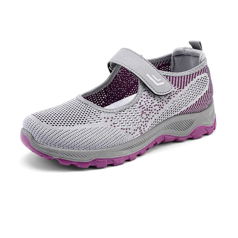 2024 Летняя женская обувь с круглым носком, танцевальная фитнес-обувь, бесплатная доставка, элегантная женская обувь на низком каблуке для мам с мягкой подошвой