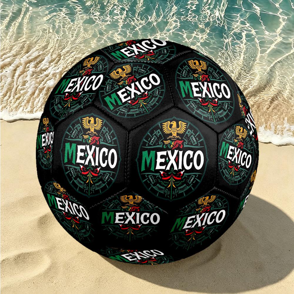 1pc Mexico Soccer Emblem Soccer Ball Size 5, Suitable for Practice Matches/tournament Training,Lightweight and Durable. mxg7026