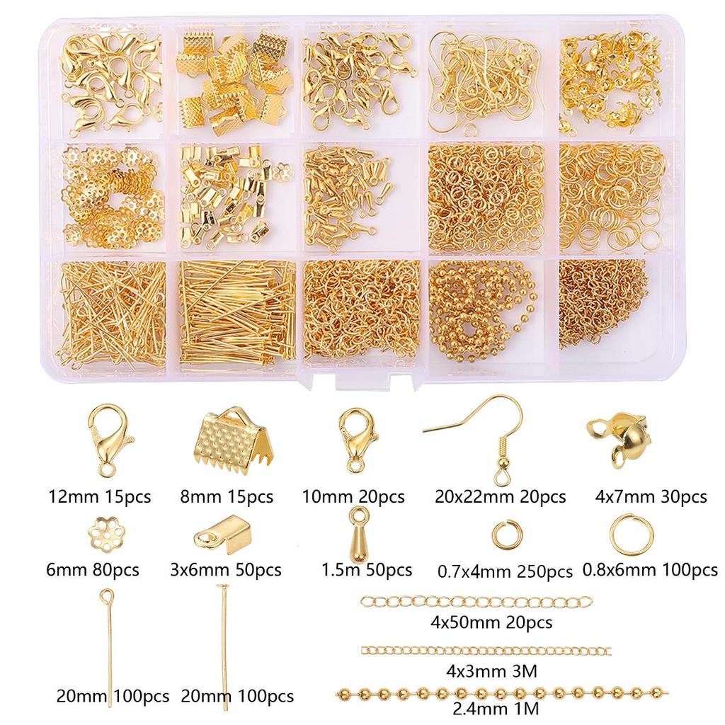 1Set/box Metal Charms Clasps Hook Earring Needle for DIY Accessories Jewelry Making