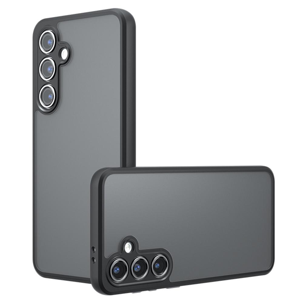 Чехол для Samsung Galaxy S25 Skin-Touch TPU + PC Матовая задняя крышка телефона, Прозрачный черный