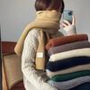 Fashionable Scarves for Woman 160cm Thick Knitting Yarn Windproof Warm Scarf Winter Protective Wraps