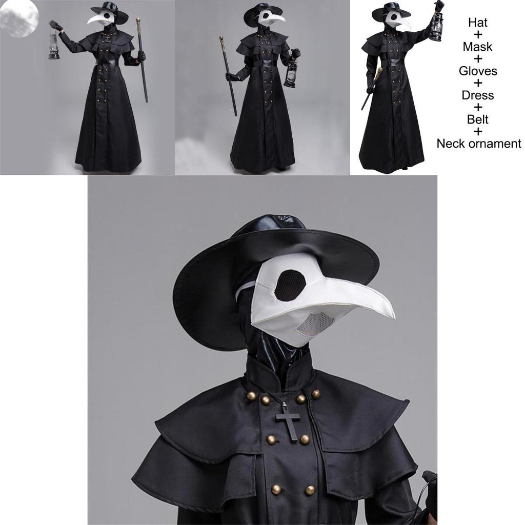 Stunning Plague Doctor Costume For Halloween And Cosplay A Medieval Hooded Robe Mask And Hat For Monk Cosplay